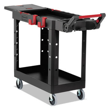 Rubbermaid® Commercial Heavy Duty Adaptable Utility Cart, 2 Shelves, 17.8w X 46.2d X 36h, Black freeshipping - TVN Wholesale